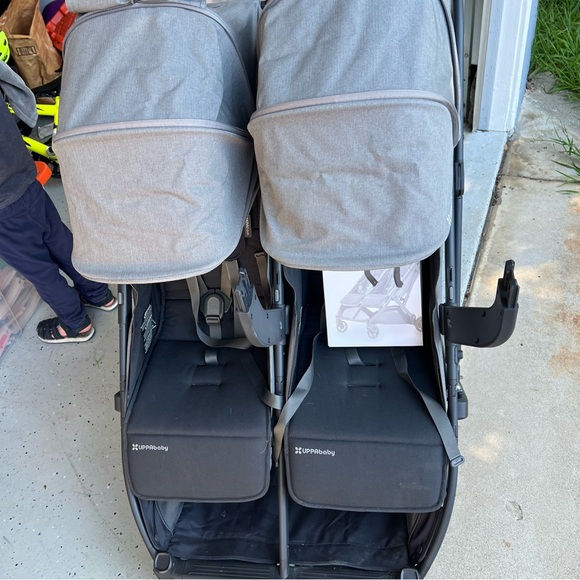 UPPAbaby Other - UPPAbaby MINU Duo Double Stroller Gray Black w Car Seat Adapters Barely Used